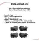 Kit 4 Maçanetas Internas Cinza Corsa Wind Classic Após 1994