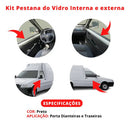 Jogo Kit Pestana Vidro Externa Interna Fiorino Uno Até 2013 - UN / 4