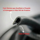 Borracha Couro De Cobra Proteção Da Porta 7x14 Mm Preta 5 M