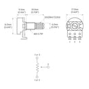 Potenciômetro Instrumentos (3 Unidades) Spirit VL1718H-B500K