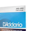 Encordoamento Violão Aço 12-53 (3 Jogos) D Addario EJ16-3D