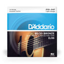 Encordoamento Violão Aço 12C 10-47 D Addario 80/20 Bronze