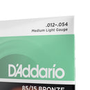 Encordoamento Violão Aço 12-54 D Addario 85/15 Bronze EZ920