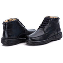 Coturno Casual Conforto Couro Preto - RT8003FLOPTO