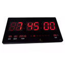 Relógio De Parede Digital Led Com Data, Mês, Ano E Temperatura - 46cm