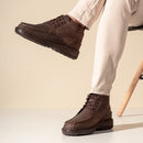Coturno Casual Conforto Couro Pinhão - RT8004NBKPNH