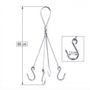 Suporte Vaso Suspenso Reforçado 4 Ganchos Cabo De Aço 60cm P