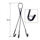 Suporte Vaso Suspenso Preto 3 Ganchos Cabo De Aço 40cm P