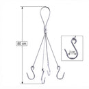 Suporte Vaso Suspenso Reforçado 4 Ganchos Cabo De Aço 80cm G