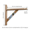 Suporte Mão Francesa Pinus D Madeira P Vaso Artesanal