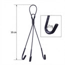 Suporte Vaso Suspenso Preto 3 Ganchos Cabo De Aço 50cm G