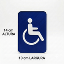 Placa Sinalização Banheiro Acessivel 3d Azul Ecológica
