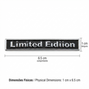 Emblema Adesivo "limited Edition" Metal Cromado Tuning Carro E Moto