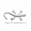 Emblema Automotivo Metal Lagartixa 3d Adesivo Cromado Carro Moto Decoração