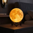 Luminária De Mesa Lua 3d Premium 10cm Estrutura Blindada Sem Fio