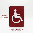 Placa Sinalização Banheiro Acessivel 3d Vermelho Ecológica