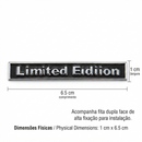 Emblema Adesivo "limited Edition" Metal Cromado Tuning Carro E Moto