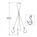 Suporte Vaso Suspenso Reforçado 4 Ganchos Cabo De Aço 80cm P