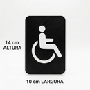 Placa Sinalização Banheiro Trio 3d Preto Ecológica