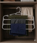 Cabide Cristal Para Calças 3 Divisórias Reforçado Organiza Closet Luxo