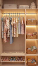 Kit 3 Cabides Napoli Infantil Azul Reforçado Antideslizante Luxo - pc / 3