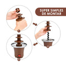 Fonte De Chocolate Cascata De 3 Andares Fondue Frutas Elétrico