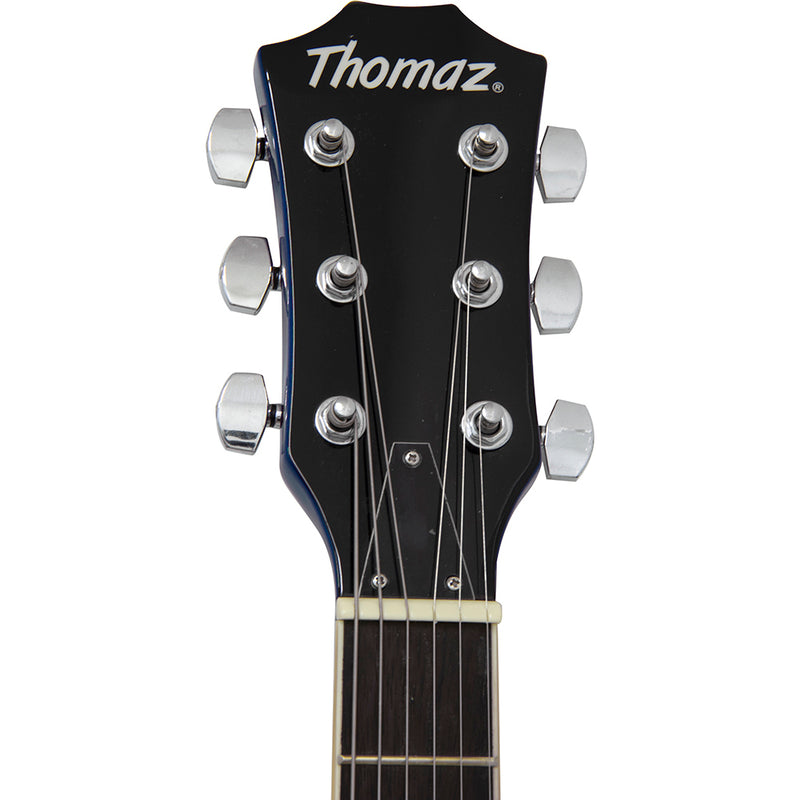 Guitarra Elétrica Sg De Madeira Maciça Thomaz Teg 340 Azul