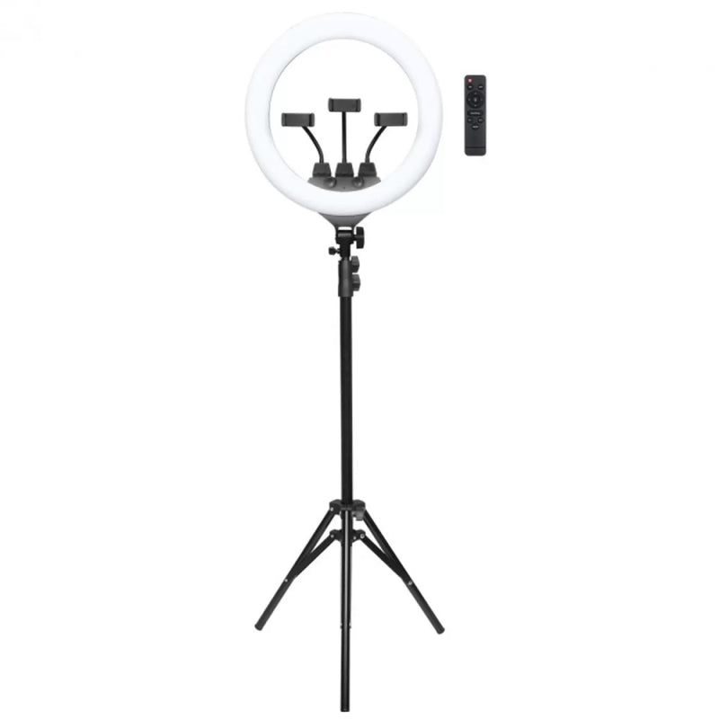 KIT RING LIGHT LED 46CM 18 POLEGADAS COM TRIPE 2,1 METROS