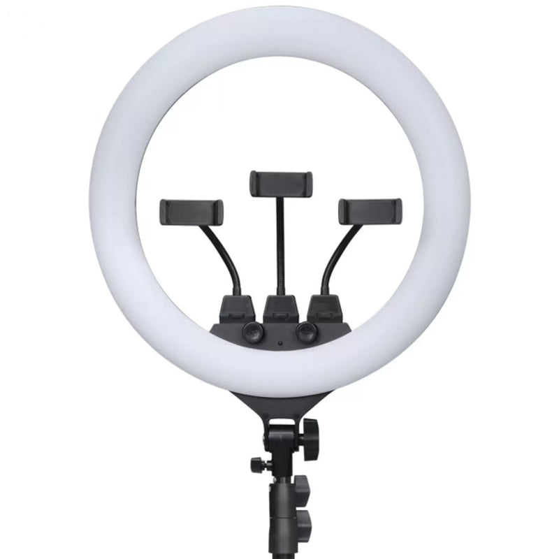 KIT RING LIGHT LED 46CM 18 POLEGADAS COM TRIPE 2,1 METROS