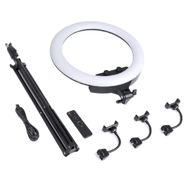 KIT RING LIGHT LED 46CM 18 POLEGADAS COM TRIPE 2,1 METROS