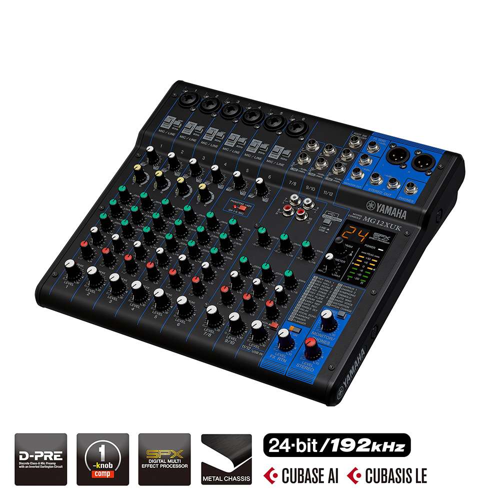 Mesa De Som Analógica Mg 12xuk Yamaha