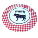 Kit 4 Capas Para Sousplat Churrasco Vermelho 35cmx35cm - UN / 4