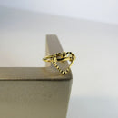 Piercing Fake Com Coração Banhado Em Ouro 18k Cor:dourado