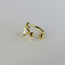 Piercing Fake Com Coração Banhado Em Ouro 18k Cor:dourado