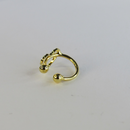 Piercing Fake Com Coração Banhado Em Ouro 18k Cor:dourado