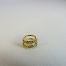 Piercing Fake Vazado Com Zircônia Banhado Em Ouro 18k Cor:dourado