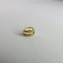 Piercing Fake Vazado Com Zircônia Banhado Em Ouro 18k Cor:dourado