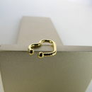 Piercing Fake Forma De Coração Banhado Em Ouro 18k Cor:dourado