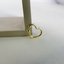 Piercing Fake Forma De Coração Banhado Em Ouro 18k Cor:dourado