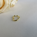 Piercing Fake Forma De Coração Banhado Em Ouro 18k Cor:dourado