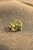 Piercing Mini Coração Banhado Em Ouro 18k Cor:dourado