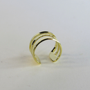 Piercing Três Fios Banhado Em Ouro 18k Cor:dourado
