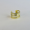 Piercing Três Fios Banhado Em Ouro 18k Cor:dourado