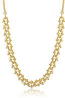 Pulseira Com Fecho Regulável E Corrente Trabalhada Banhado Em Ouro 18k Cor:dourado