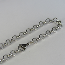 Pulseira Elo Português Feita Em Aço Inoxidável Masculina Cor:prateado