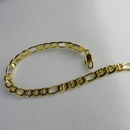 Pulseira Corrente Com Elo Sequenciado Banhado Em Ouro 18k Masculina Cor:dourado