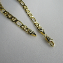 Pulseira Corrente Com Elo Sequenciado Banhado Em Ouro 18k Masculina Cor:dourado