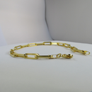 Pulseira Corrente Cartier 1.6 Diamantada Banhado Em Ouro 18k Masculina Cor:dourado