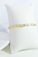 Pulseira Corrente Chapada Banhado Em Ouro 18k Masculina Cor:dourado