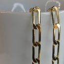 Pulseira Corrente Chapada Banhado Em Ouro 18k Masculina Cor:dourado
